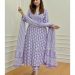 Cotton Straight Kurta Color Lavender With New Style In Sanganeri Block  Print Set