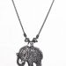Buy Oxidized Silver Plated Elephant  Pendant with long Chain