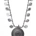 Leafy Pattern Antique Oxidized Pendant with long Chain